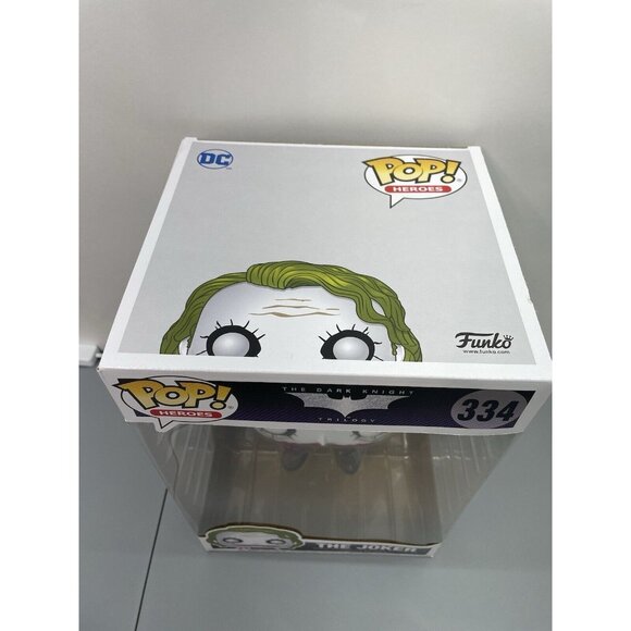 Funko Pop Heroes The Joker 334 Dark Knight Trilogy Vinyl Figure 10” Jumbo New - Picture 5 of 7
